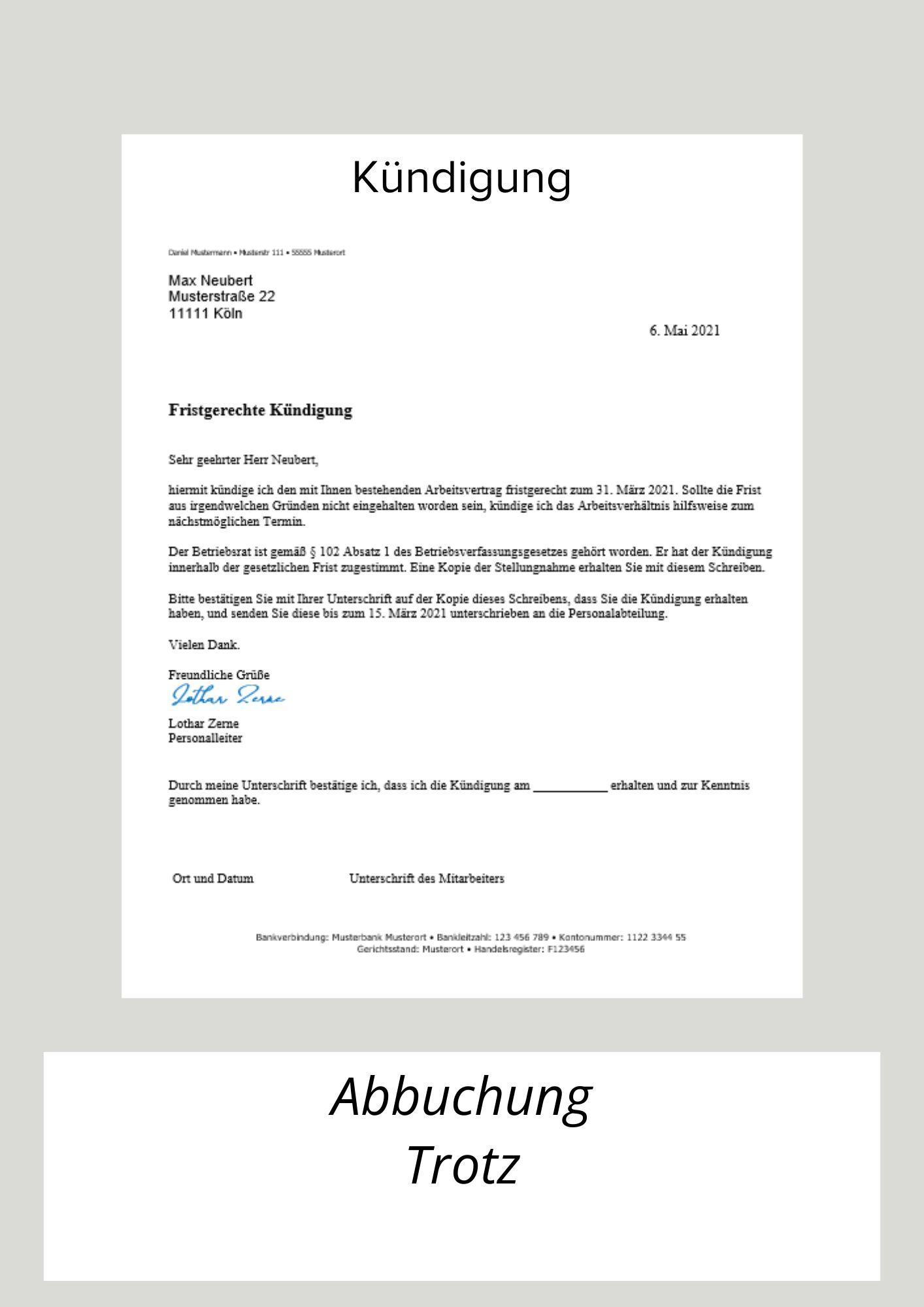 Abbuchung Trotz Kündigung